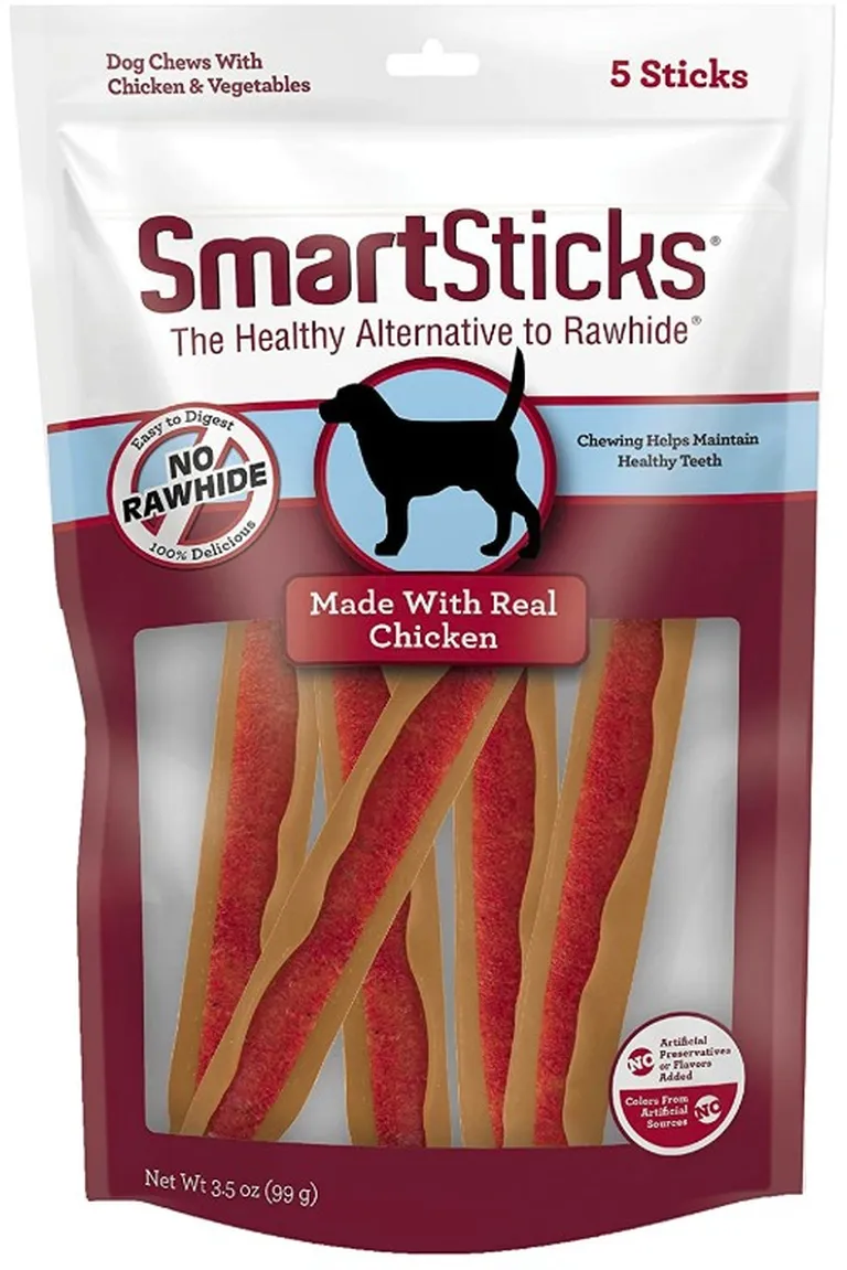 SmartBones SmartSticks Vegetable and Chicken Rawhide Free Dog Chew Photo 1