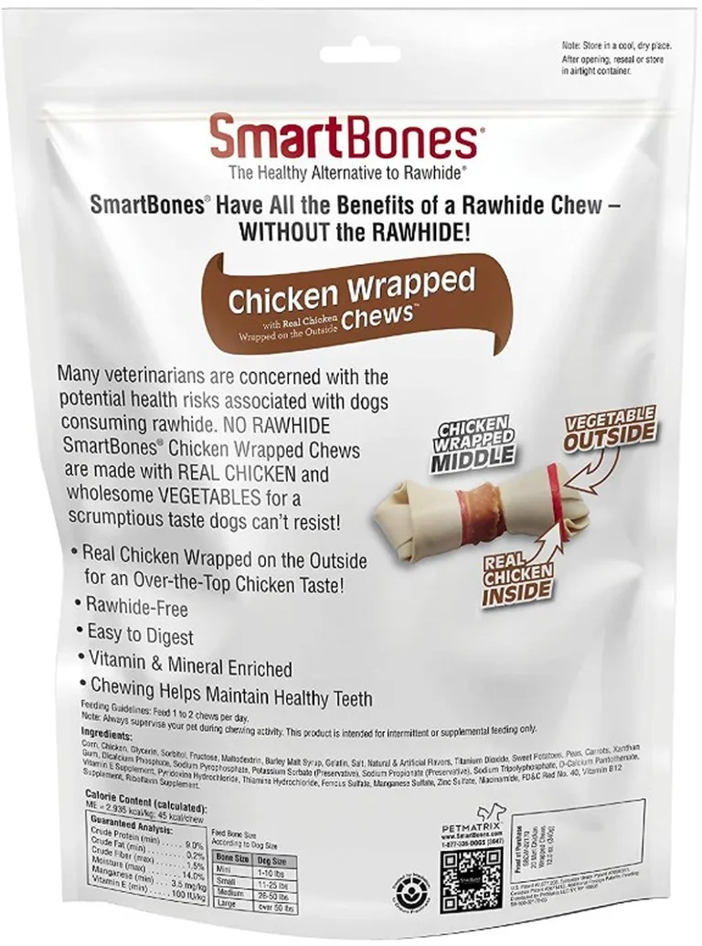 SmartBones Vegetable and Chicken Wrapped Rawhide Free Dog Bone Photo 2