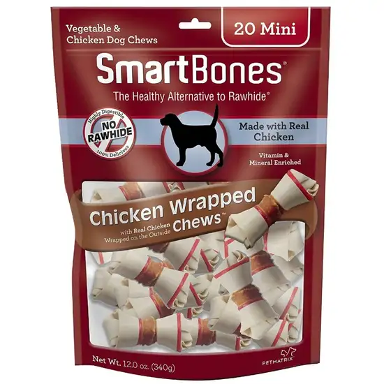 SmartBones Vegetable and Chicken Wrapped Rawhide Free Dog Bone Photo 1