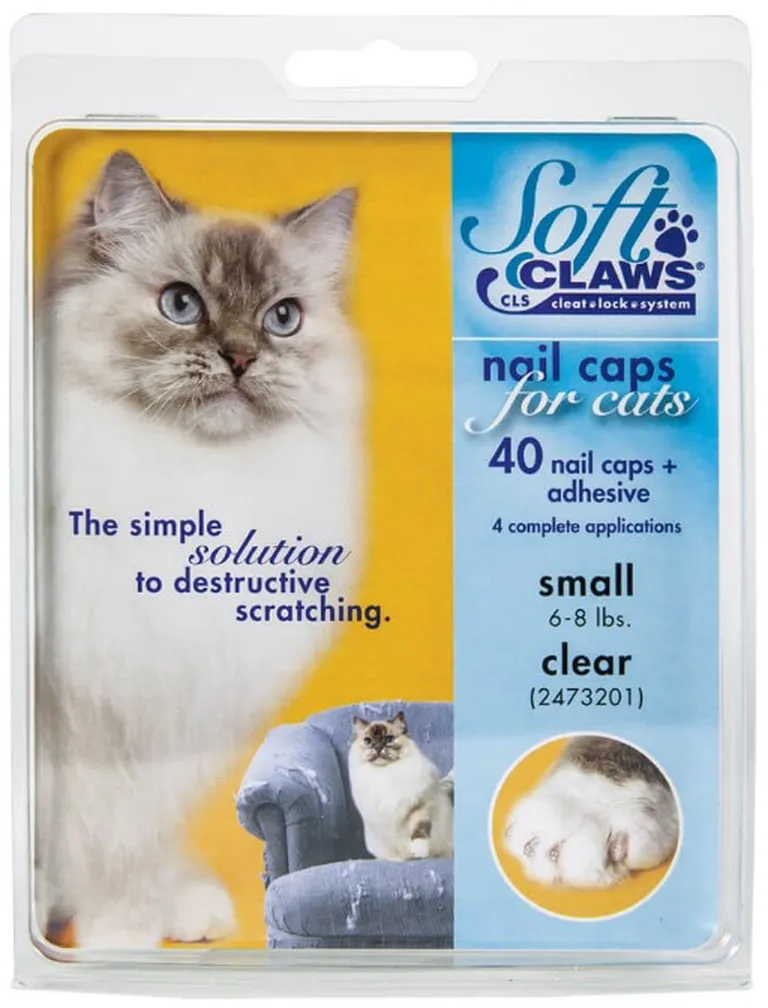 Soft Claws Nail Caps for Cats Clear Photo 1