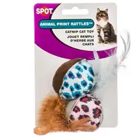 Photo of Spot Animal Print Rattle with Catnip Cat Toy