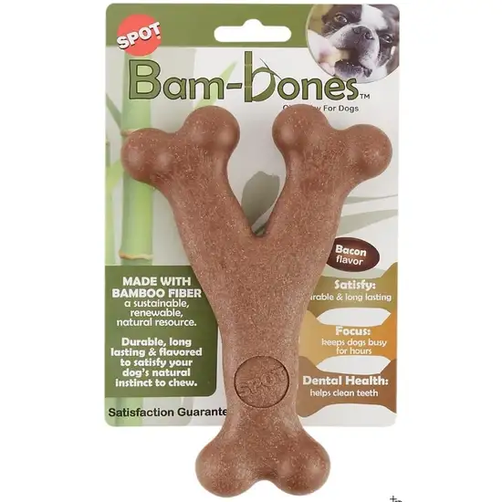 Spot Bambone Wish Bone Bacon Dog Treat Large Photo 1