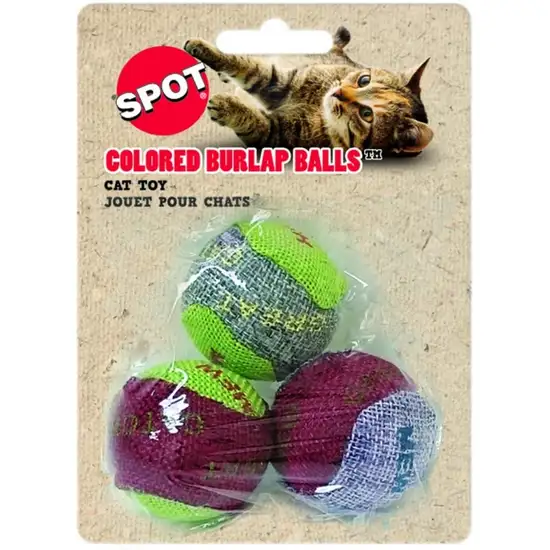 Spot Burlap Balls Cat Toys Assorted Colors Photo 1