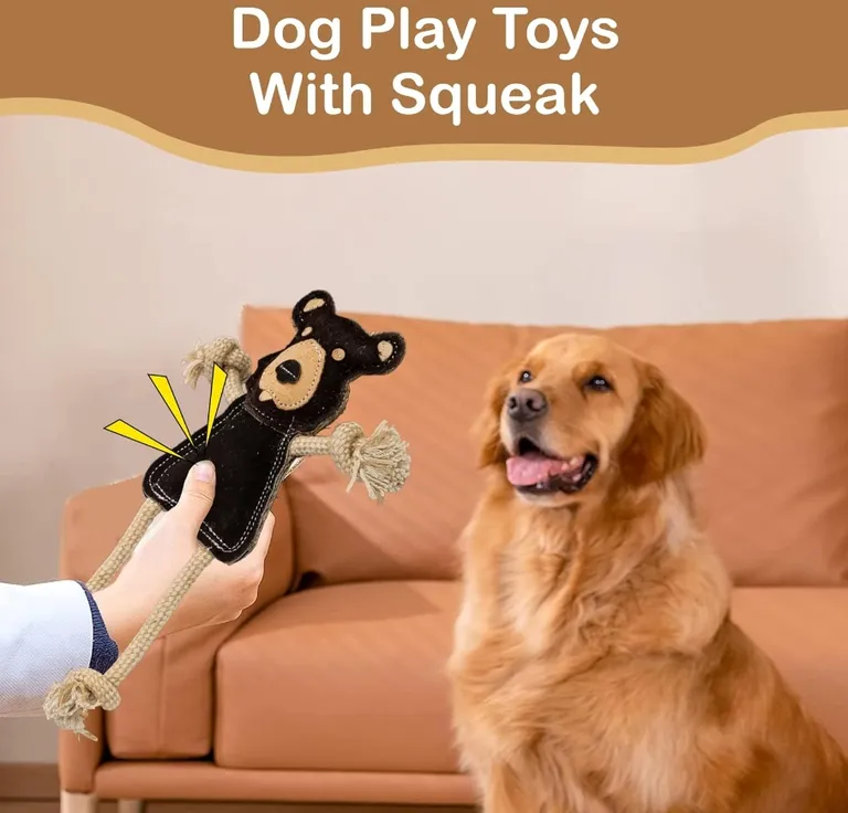 Spot Dura Fused Leather Forest Animal Dog Toy Photo 4