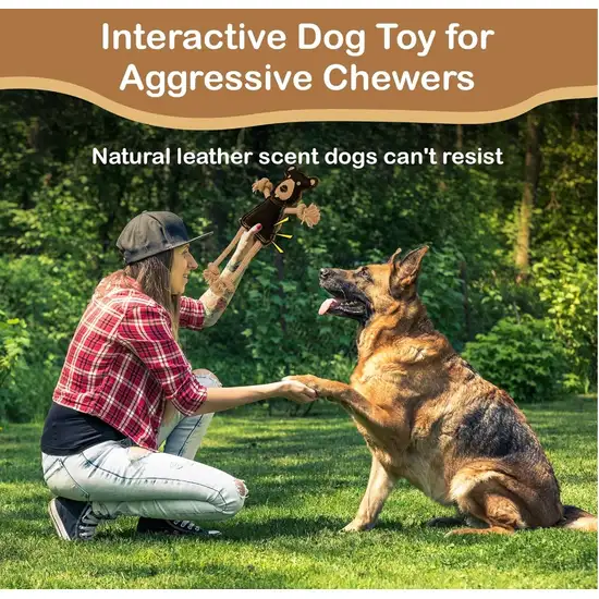 Spot Dura Fused Leather Jungle Animal Dog Toy Photo 6
