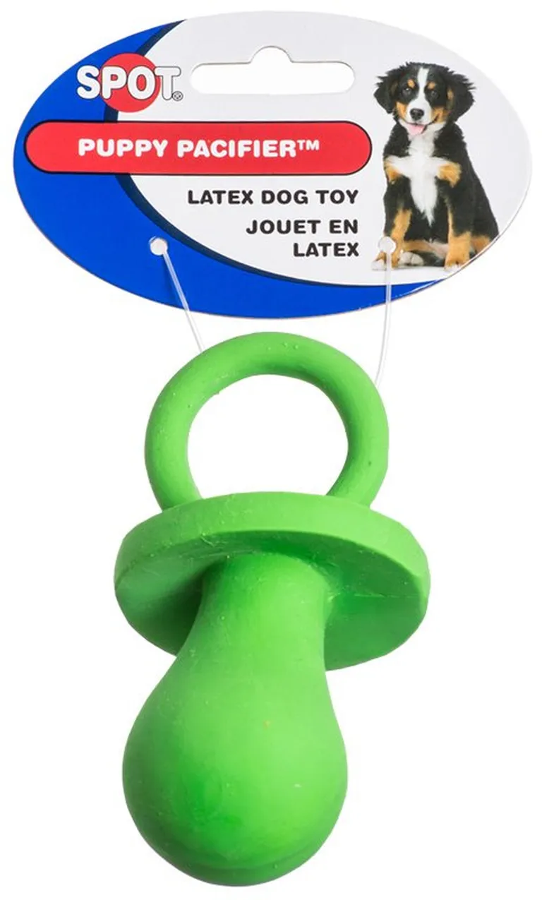 Spot Puppy Pacifier Latex Dog Toy Assorted Colors Photo 2