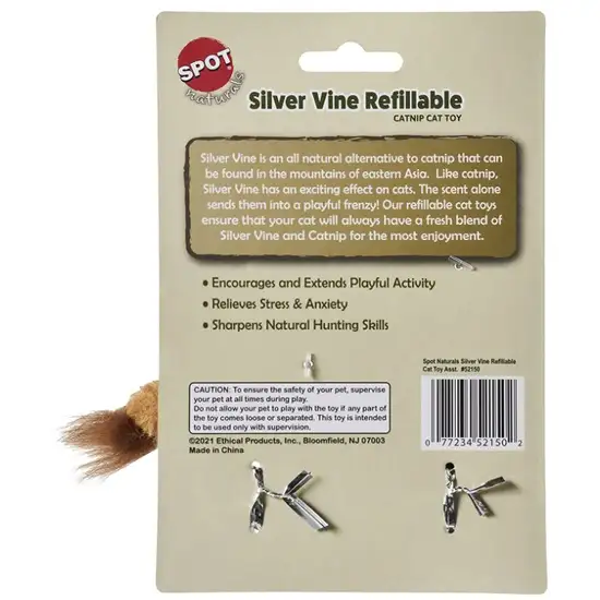 Spot Silver Vine Refillable Cat Toy Assorted Characters Photo 2
