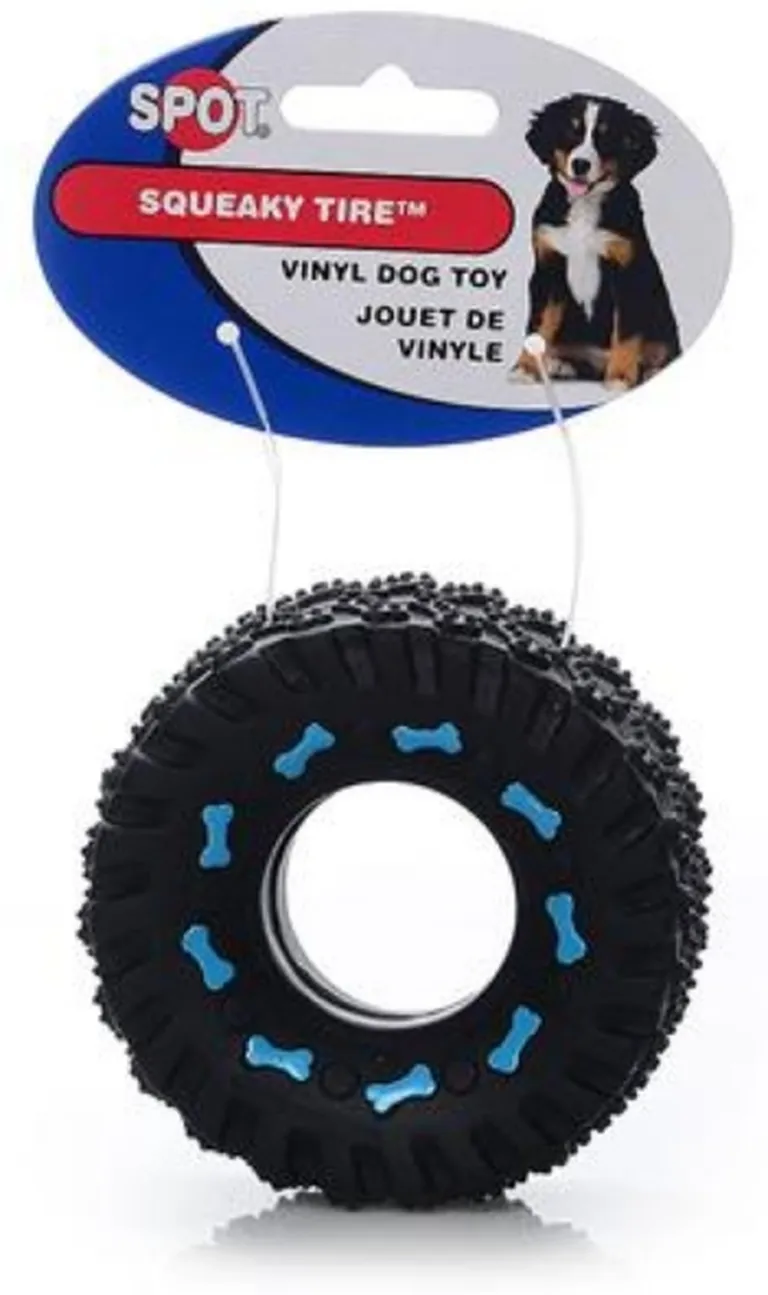 Spot Squeaky Vinyl Tire Dog Toy Photo 1