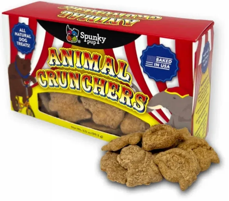 Spunky Pup Animal Crunchers All Natural Dog Biscuit Treat Peanut Butter Flavor Photo 1