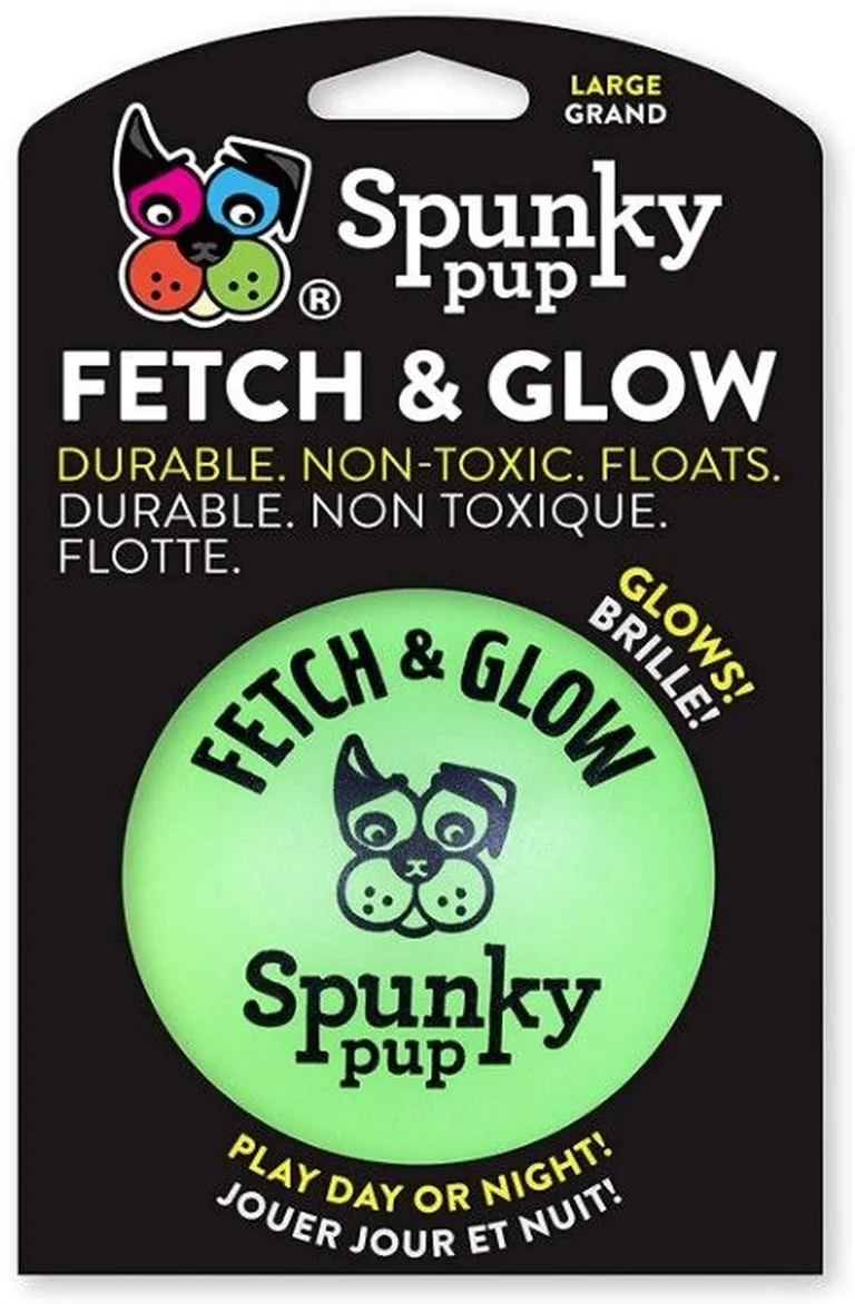 Spunky Pup Fetch and Glow Ball Dog Toy Assorted Colors Photo 2