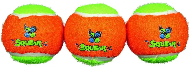 Spunky Pup Squeak Tennis Balls Dog Toy Photo 2