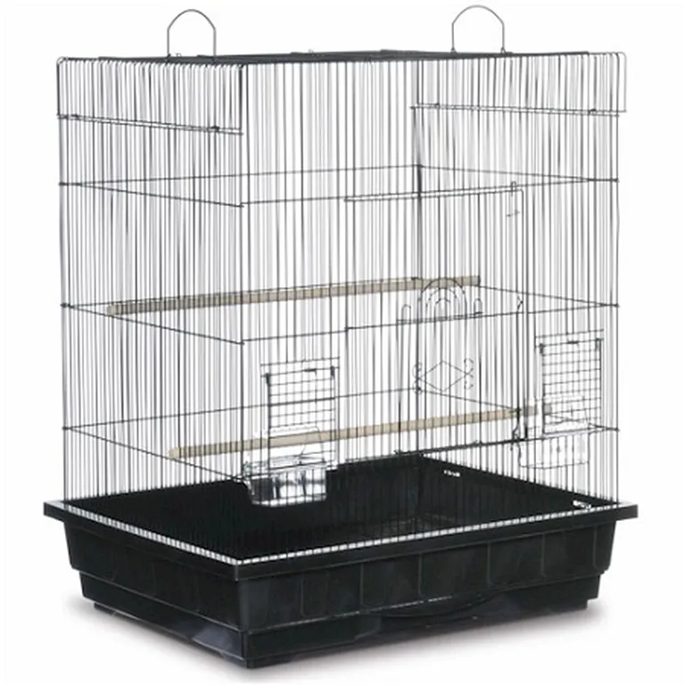 Square Roof Parakeet Cage - Black Photo 2