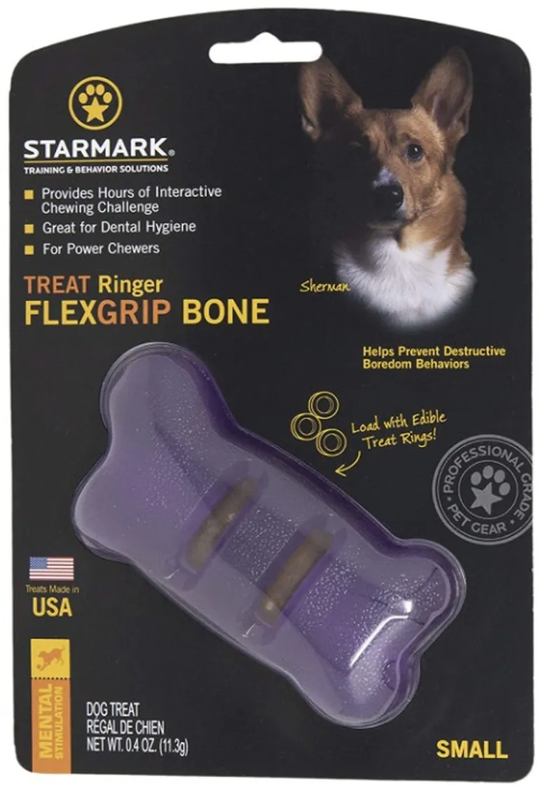 Starmark Flexgrip Ringer Bone Small Photo 1