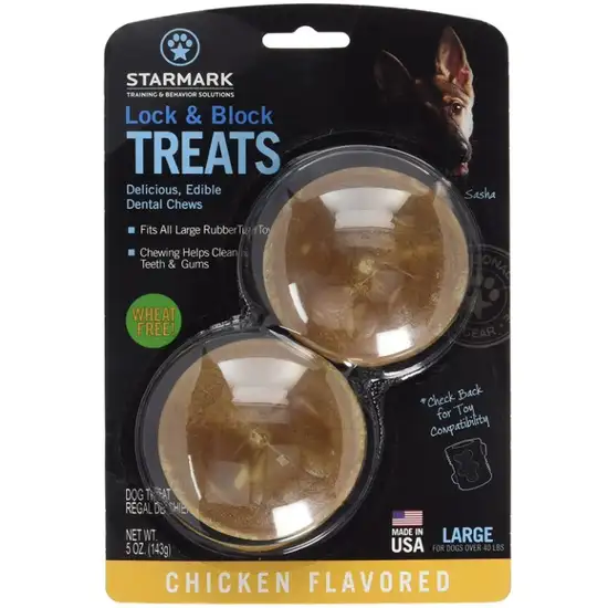 Starmark Lock and Block Treats Chicken Flavor Large Photo 1