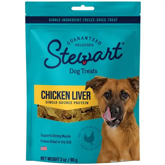 Stewart Freeze Dried Chicken Liver Treats Resalable Pouch Photo 1