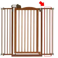 Photo of Tall One-Touch Gate II Extension in Brown