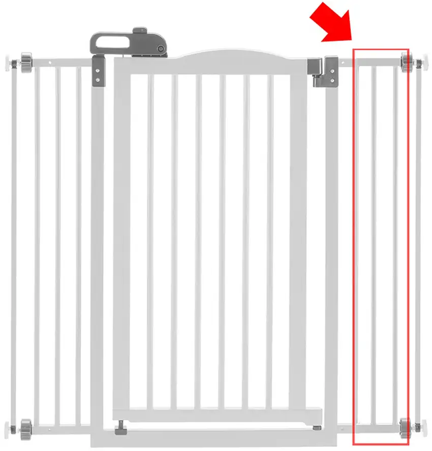 Tall One-Touch Gate II Extension in White Photo 1