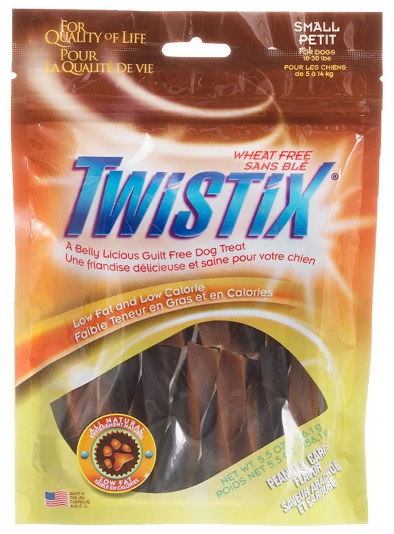 Twistix Peanut and Carob Flavor Dog Treats Small Photo 1