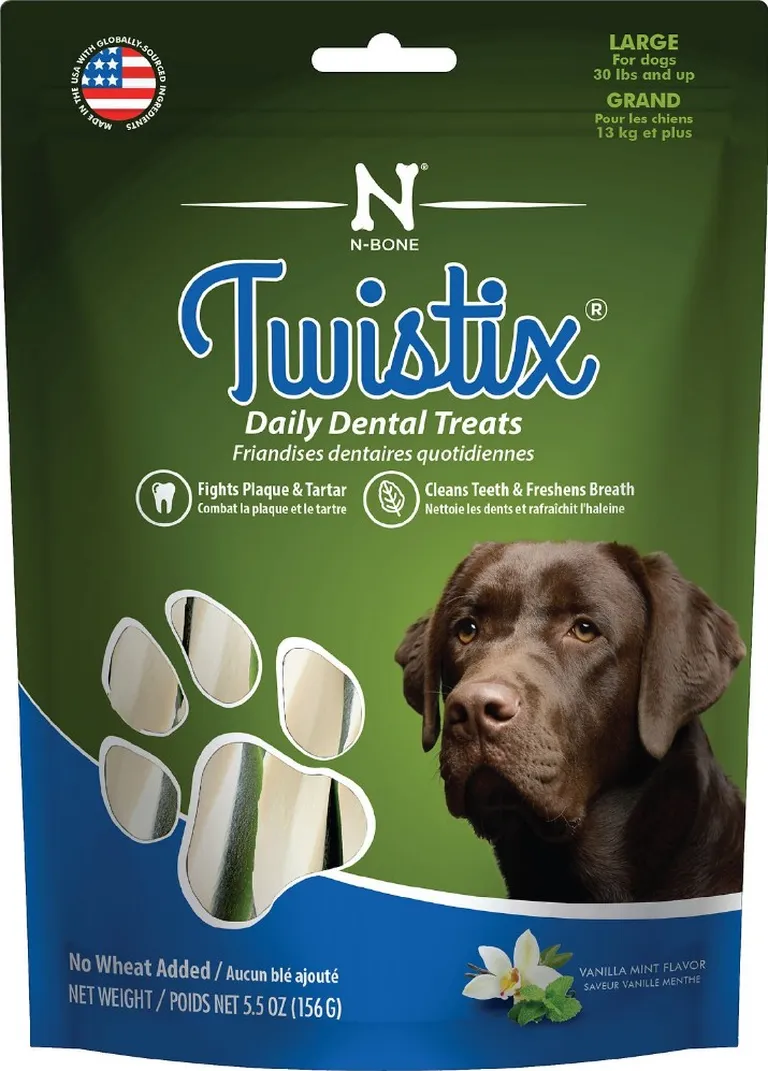 Twistix Vanilla Mint Flavor Dog Treats Large Photo 1