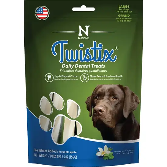 Twistix Vanilla Mint Flavor Dog Treats Large Photo 1