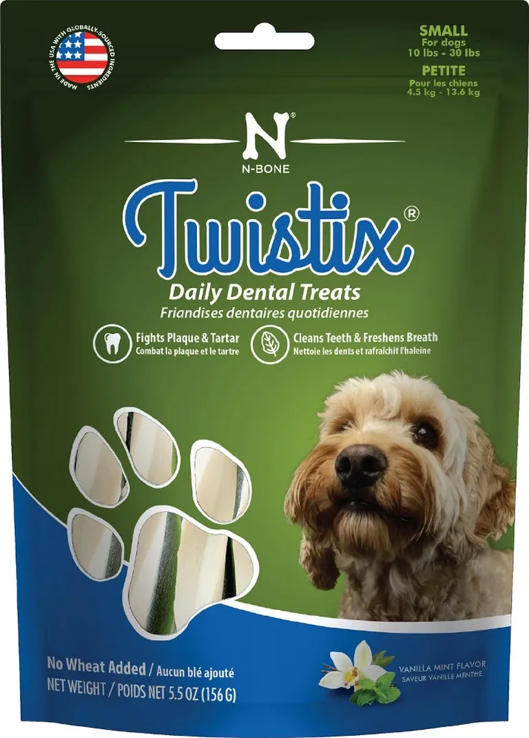 Twistix Vanilla Mint Flavor Dog Treats Small Photo 1