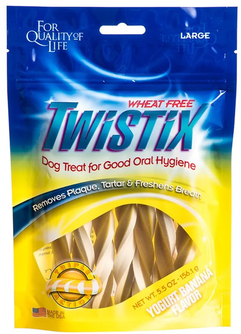 Twistix Yogurt Banana Flavor Large Dog Treats Photo 1