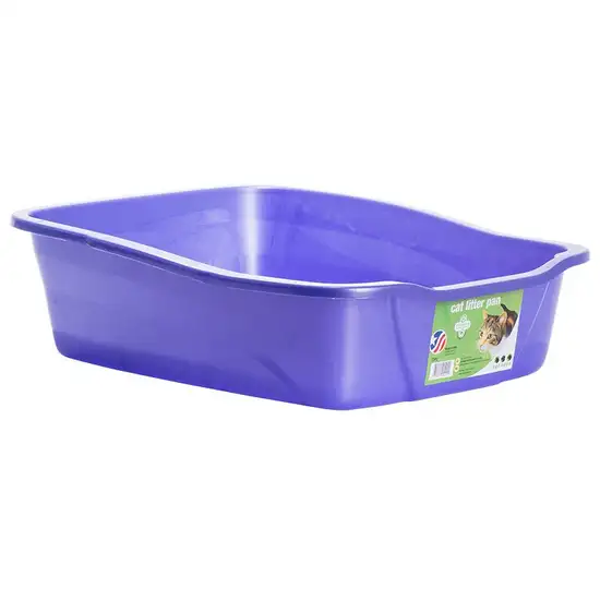 Van Ness Cat Litter Pan with Dip in Front Assorted Colors Photo 1