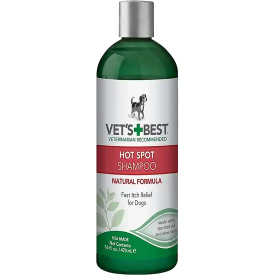 Vets Best Hot Spot Shampoo Tea Tree Oil and Aloe Vera for Itch Relief for Dogs and Pupppies Photo 1