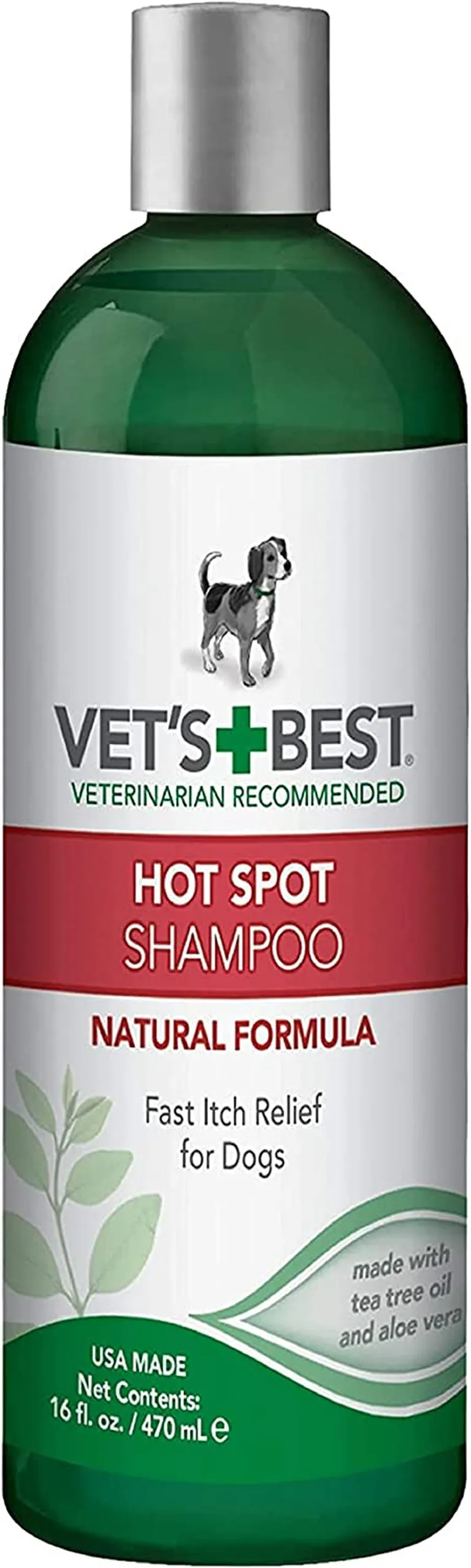 Vets Best Hot Spot Shampoo Tea Tree Oil and Aloe Vera for Itch Relief for Dogs and Pupppies Photo 1