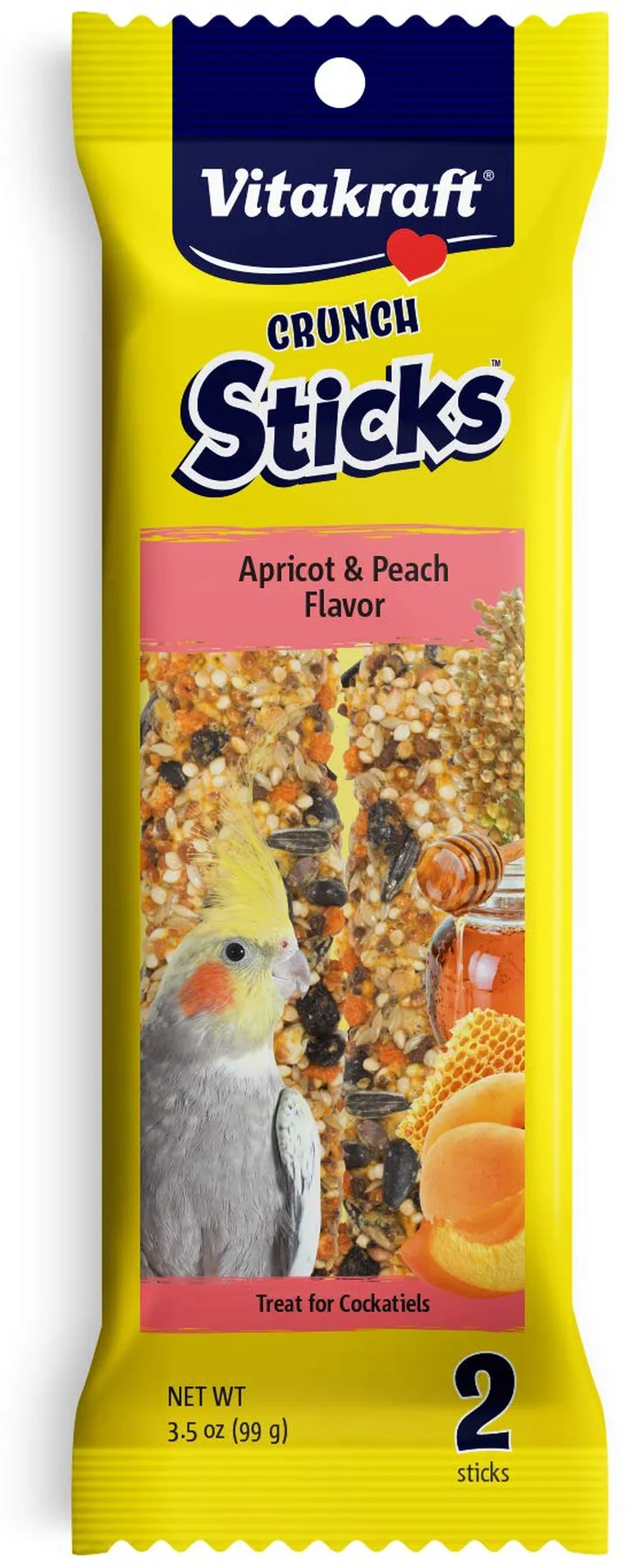 Vitakraft Crunch Sticks Apricot and Peach Cockatiel Treats Photo 1