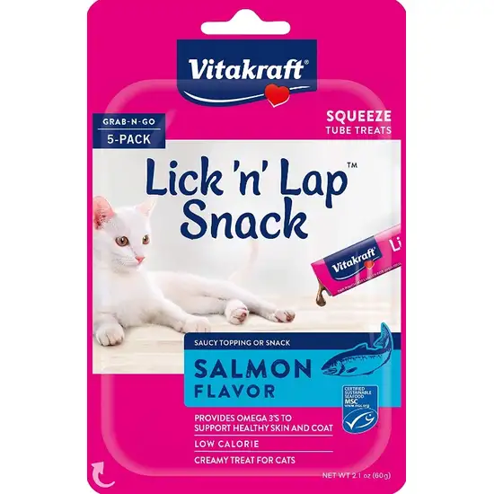 Vitakraft Lick N Lap Snack Salmon Cat Treat Photo 1