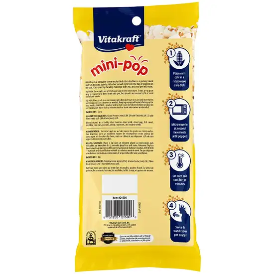 Vitakraft Mini-Pop Corn Treat for Pet Birds Photo 2