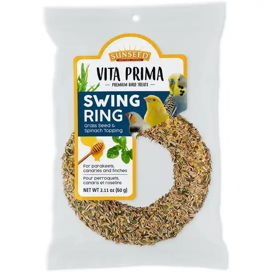 Vitakraft Vita Prima Sunseed Swing Ring Grass and Spinach Bird Treat Photo 1