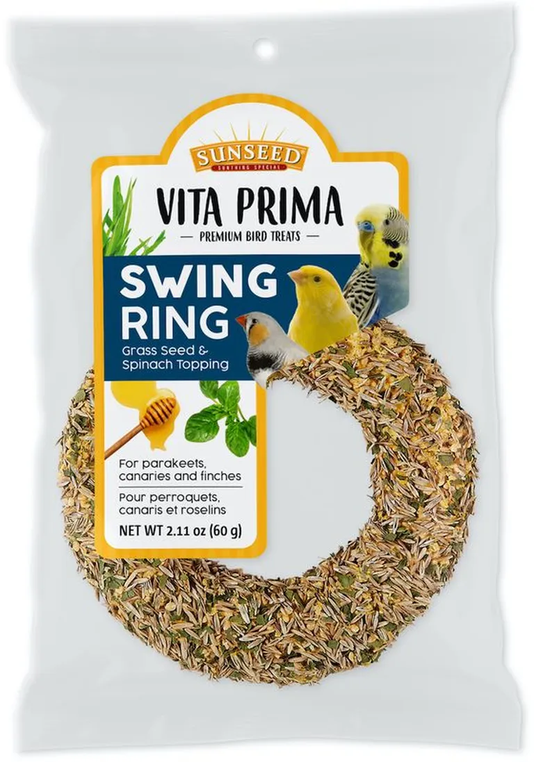 Vitakraft Vita Prima Sunseed Swing Ring Grass and Spinach Bird Treat Photo 2
