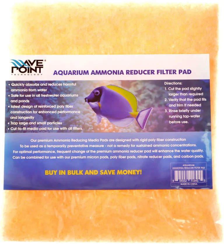 WavePoint Ammonia Pad Universal Filter Pad for Aquariums Photo 1