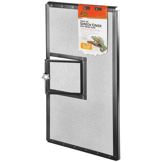 Zilla Fresh Air Screen Cover with Hinged Door 24 x 12 Inch Photo 1
