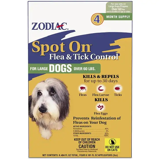 Zodiac Spot On Flea and Tick Control for Large Dogs Photo 1
