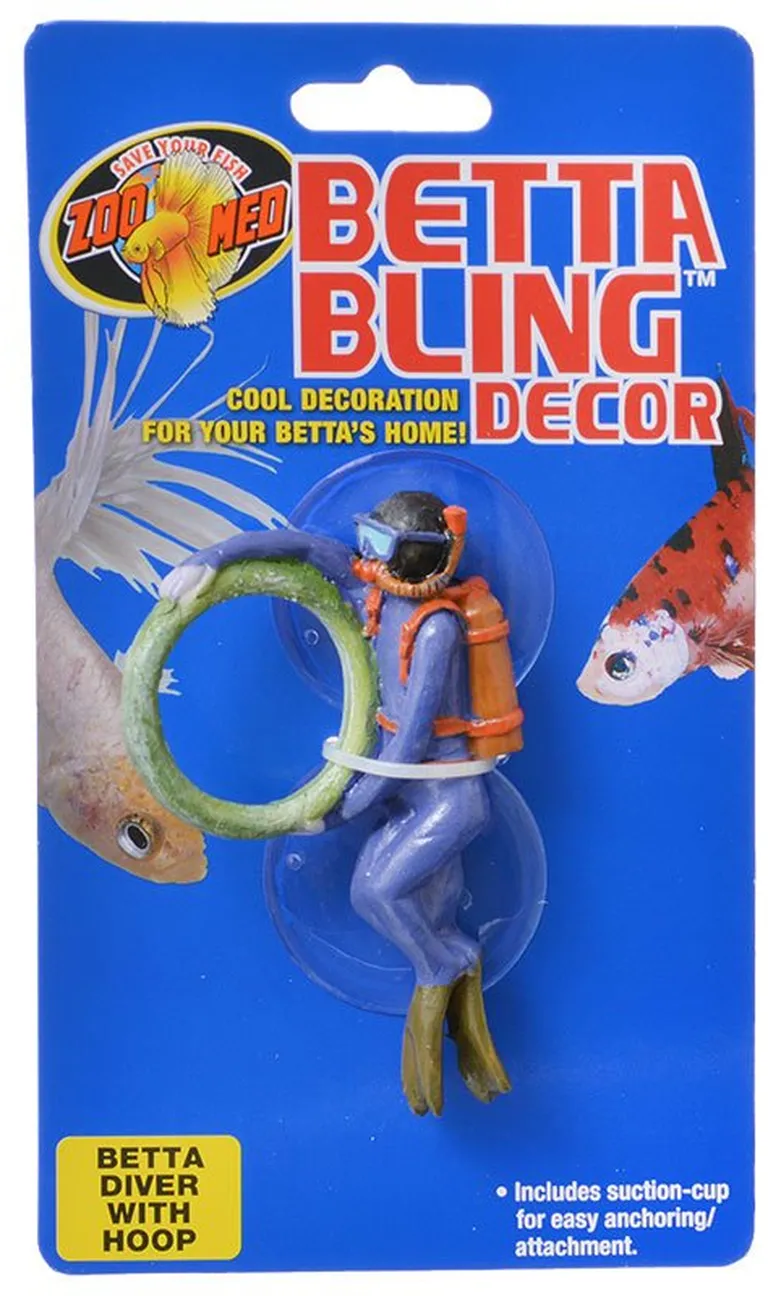 Zoo Med Betta Bling Decor Diver with Hoop Photo 2