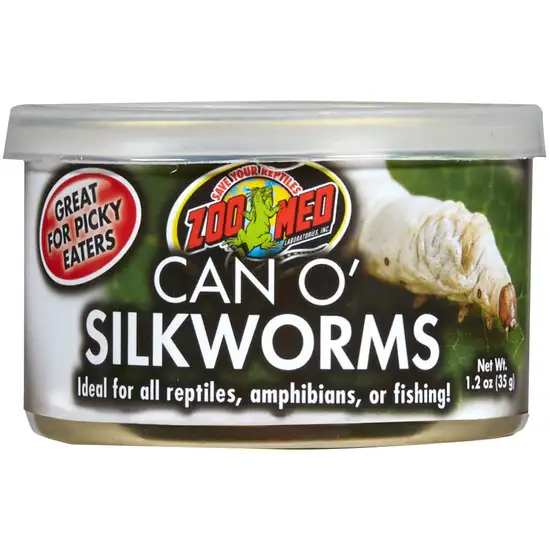 Zoo Med Can O' Silkworms for Reptiles and Amphibians Photo 1