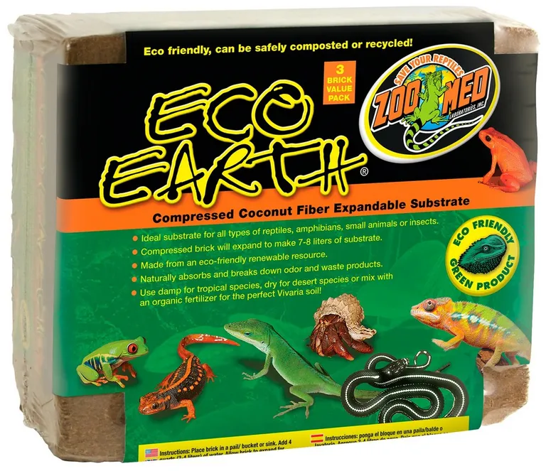 Zoo Med Eco Earth Compressed Coconut Fiber Substrate Photo 2