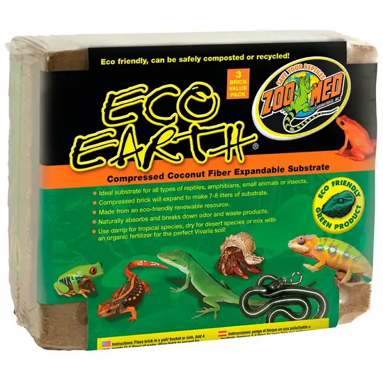 Zoo Med Eco Earth Compressed Coconut Fiber Substrate Photo 2
