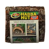 Photo of Zoo Med Habba Hut Natural Half Log Shelter for Reptiles, Amphibians, and Small Animals