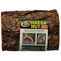 Photo of Zoo Med Habba Hut Natural Half Log Shelter for Reptiles, Amphibians, and Small Animals