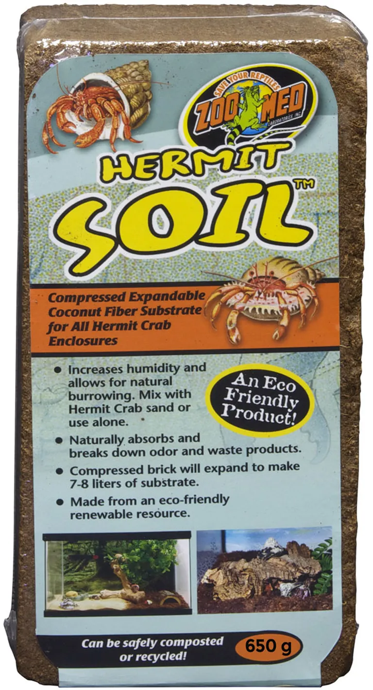 Zoo Med Hermit Crab Soil Compressed Expandable Coconut Fiber Substrate Photo 1
