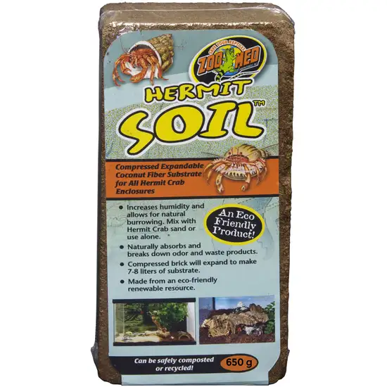 Zoo Med Hermit Crab Soil Compressed Expandable Coconut Fiber Substrate Photo 1