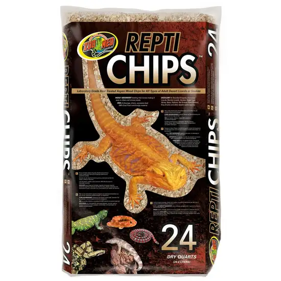 Zoo Med Repti Chips Aspen Wood Chips for Desert Lizards and Snakes Photo 1
