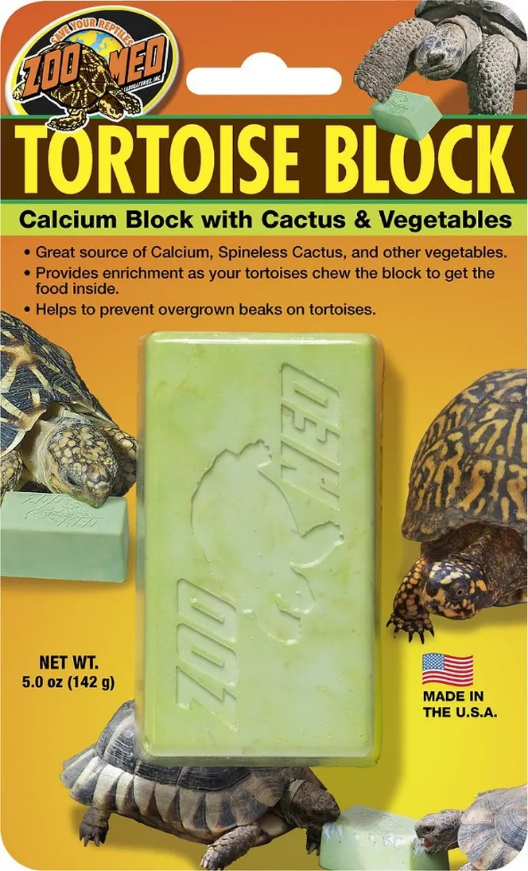 Zoo Med Tortoise Calcium Block with Cactus and Vegetables Photo 1