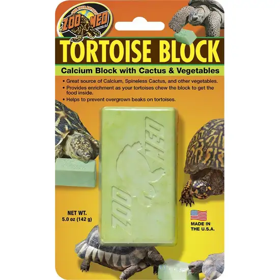 Zoo Med Tortoise Calcium Block with Cactus and Vegetables Photo 1