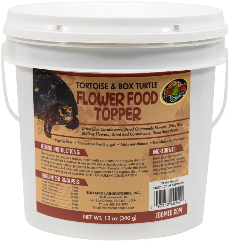 Zoo Med Tortoise and Box Turtle Flower Food Topper Photo 1
