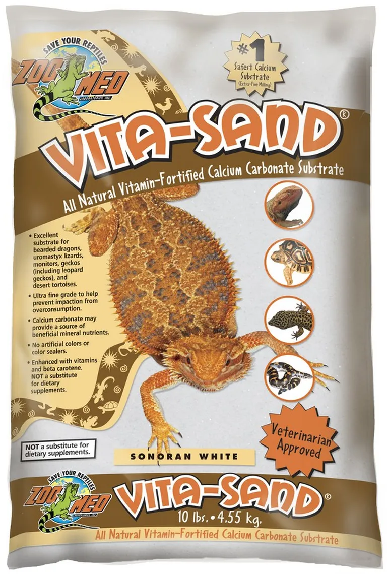 Zoo Med Vita-Sand Sonoran White All Natural Vitamin Fortified Calcium Carbonate Substrate Photo 1
